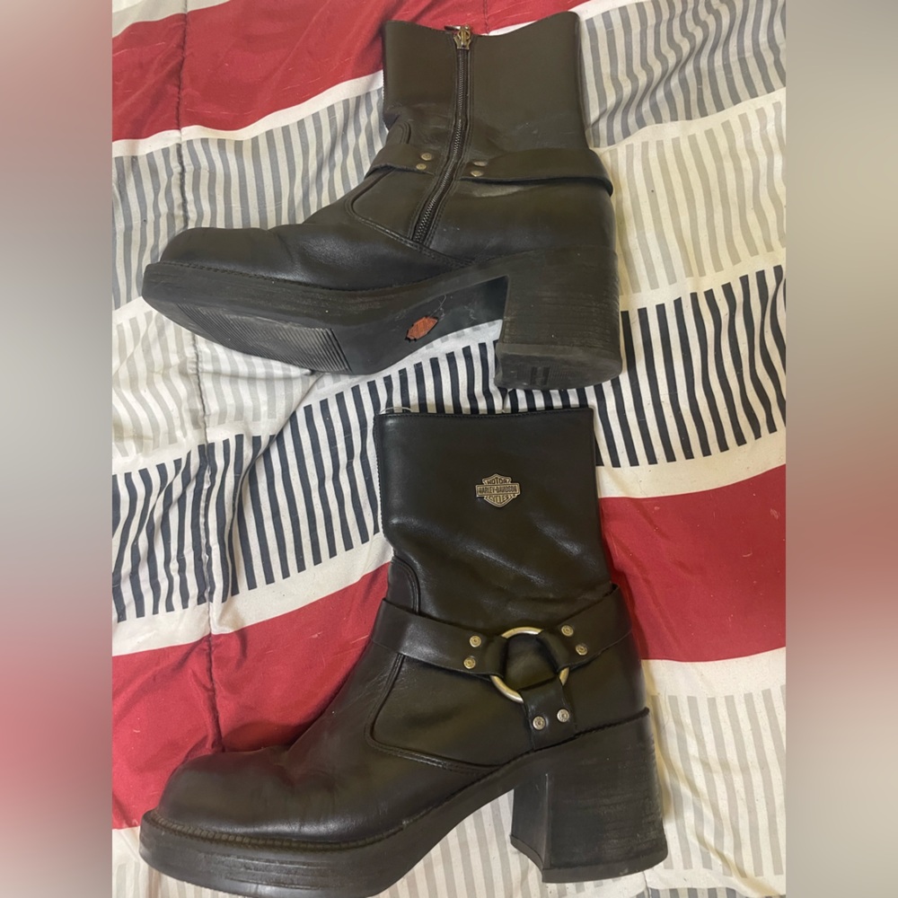Harley-Davidson Black Moto Boots